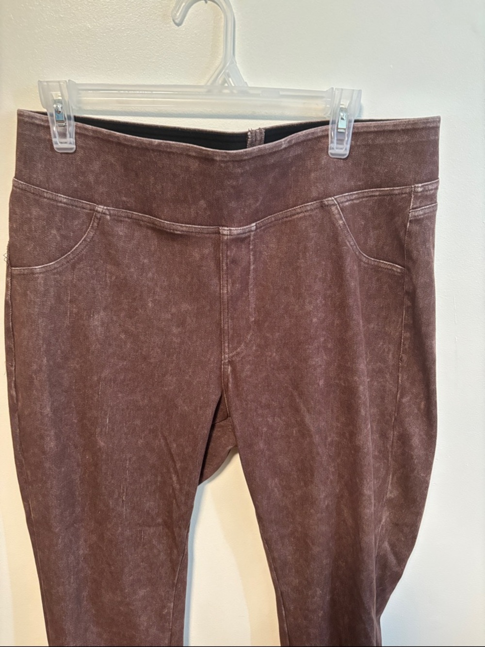 Women’s Brown Pull-On Stretch Jeggings - Picture 2 of 8